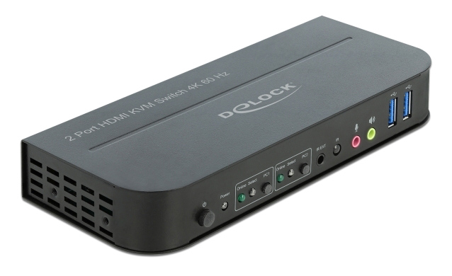 11481.jpg DELOCK HDMI KVM Switch 11481, 2 ports, USB 3.0, Audio, 4K/60Hz, μαύρο