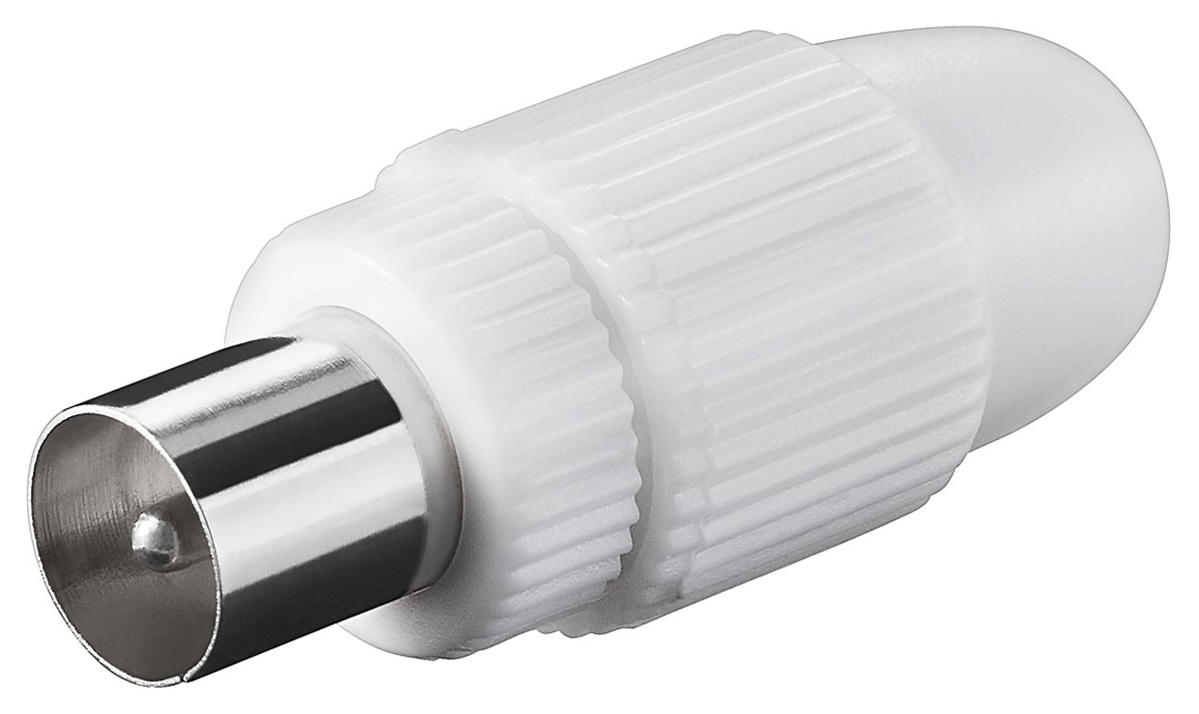 11500.jpg GOOBAY βύσμα coaxial 11500, αρσενικό, λευκό, 10τμχ