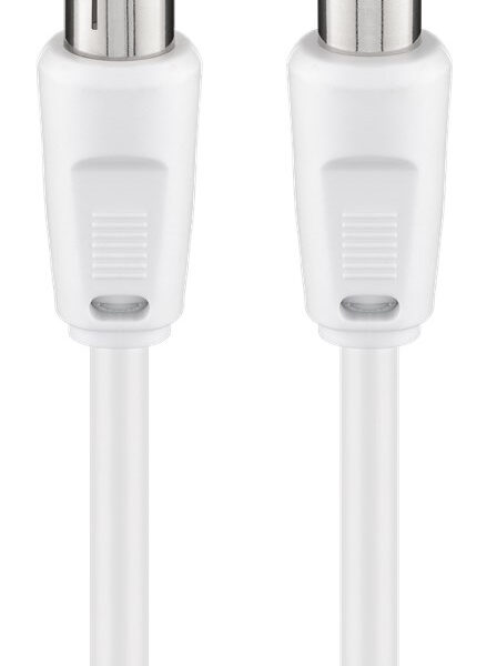 GOOBAY καλώδιο κεραίας αρσενικό σε θηλυκό 11511, 70dB, 2.5m, λευκό