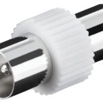 GOOBAY αντάπτορας καλωδίου coaxial 11535, αρσενικό, λευκό, 10τμχ