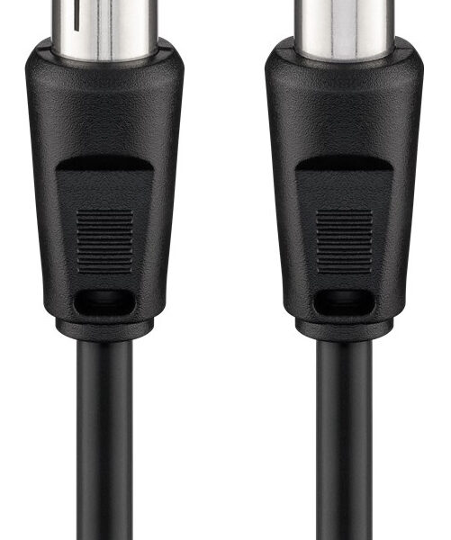 GOOBAY καλώδιο κεραίας αρσενικό σε θηλυκό 11722, <70dB, CCS, 2.5m, μαύρο