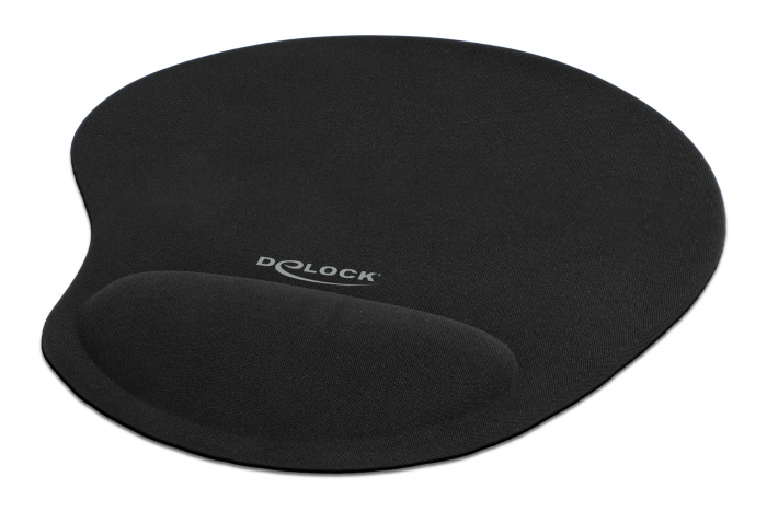 12040.jpg DELOCK mousepad 12040 με gel στήριγμα καρπού, 230 x 202mm, μαύρο