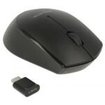 DELOCK ασύρματο ποντίκι 12526, Οπτικό, USB-C receiver, 3-button, μαύρο