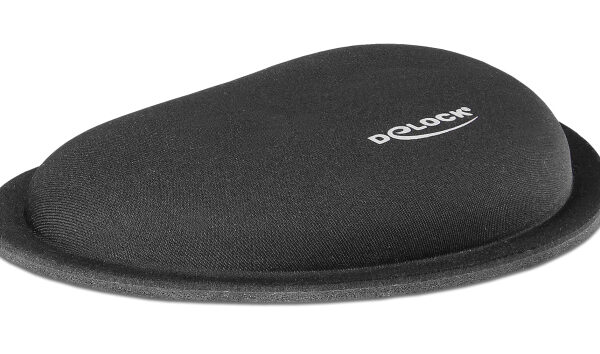 DELOCK στήριγμα καρπού για ποντίκι 12602, 25x115x165mm, μαύρο