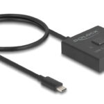 DELOCK USB-C switch 18911, 2 σε 1 bidirectional, 10Gbps, 8K, 100W, μαύρο