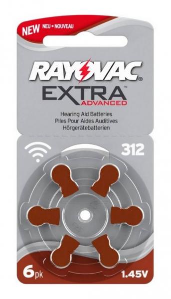 RAYOVAC μπαταρίες ακουστικών βαρηκοΐας 312MF, mercury free, 1.4V, 6τμχ