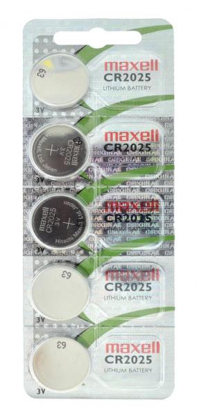 MAXELL Μπαταρία λιθίου CR2025, 3v, 5τμχ