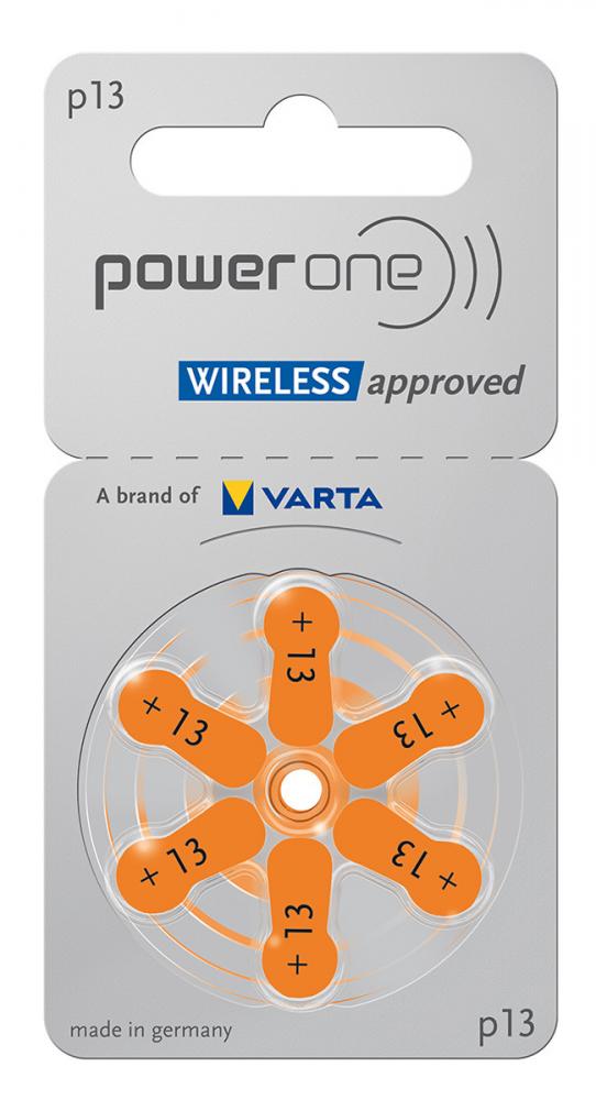 24606-1.jpg POWER ONE μπαταρίες ακουστικών βαρηκοΐας P13, mercury free, 1.45V, 6τμχ