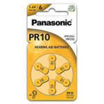 PANASONIC μπαταρίες ακουστικών βαρηκοΐας PR10, mercury free, 1.4V, 6τμχ