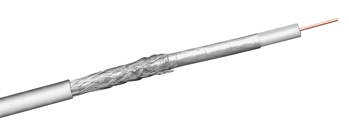 27528.jpg GOOBAY καλώδιο κεραίας 27528, 100dB, 75Ω, CCS, 100m, λευκό