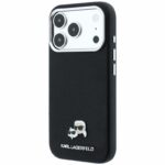 Θήκη PU Karl Lagerfeld Magsafe Apple iPhone 18 Pro Max/ 17 Pro Max Grained Leather Karl & Choupette Heads Μαύρο