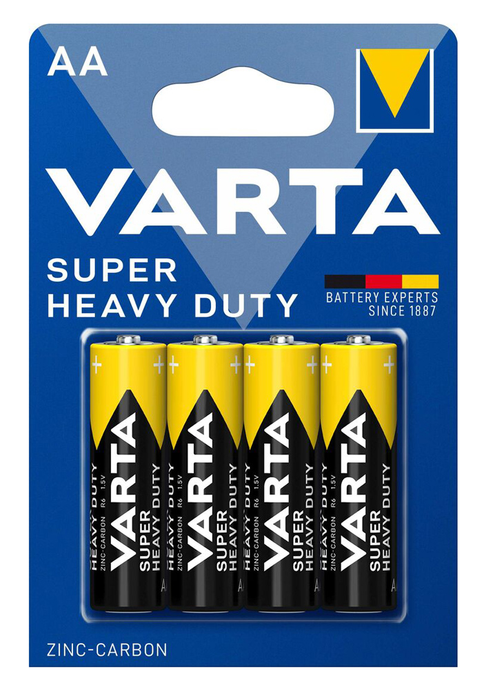 4008496556267.jpg VARTA μπαταρίες Zinc Carbon Super Heavy Duty, AA/R6P, 1.5V, 4τμχ