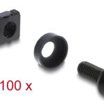 DELOCK σετ βίδες με παξιμάδια 42434 για rack, M6/16mm, μαύρο, 100τμχ