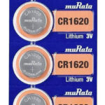 MURATA μπαταρίες λιθίου CR1620, 3V, 5τμχ