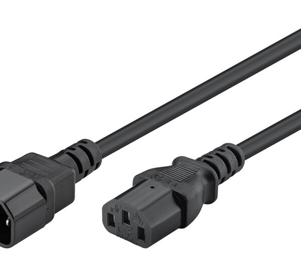 GOOBAY καλώδιο προέκτασης τροφοδοσίας 50081, 0.75mm², 2m, μαύρο