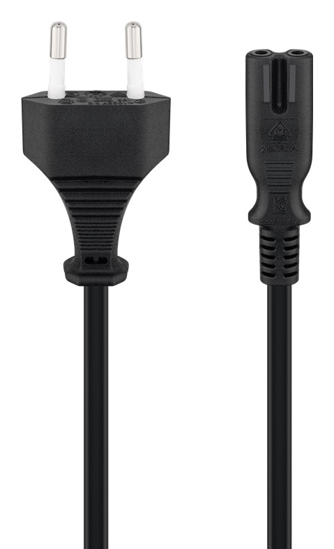 50084.jpg GOOBAY καλώδιο τροφοδοσίας Euro 50084, 2x0.75 mm², 1.5m, μαύρο