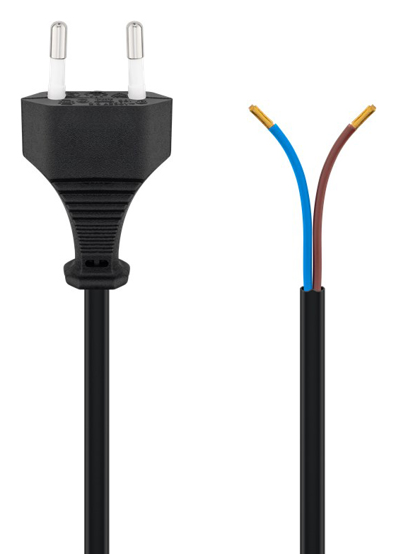 50085.jpg GOOBAY καλώδιο τροφοδοσίας Euro male 2x0.75 mm² 50085, 1.5m, μαύρο