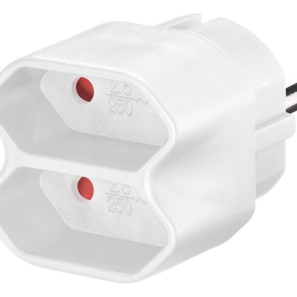 GOOBAY αντάπτορας ρεύματος 51000, 2x Euro, 230V 2.5A, λευκός