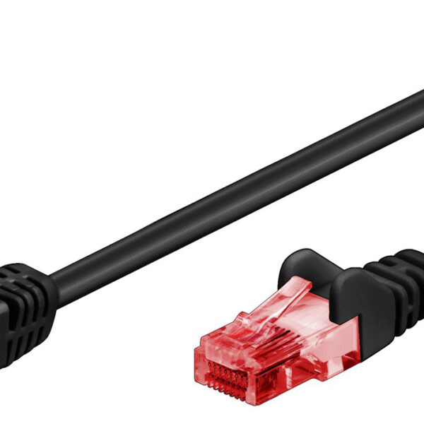GOOBAY καλώδιο δικτύου 51515, CAT 6 U/UTP, γωνιακό, CCA, 1m, μαύρο