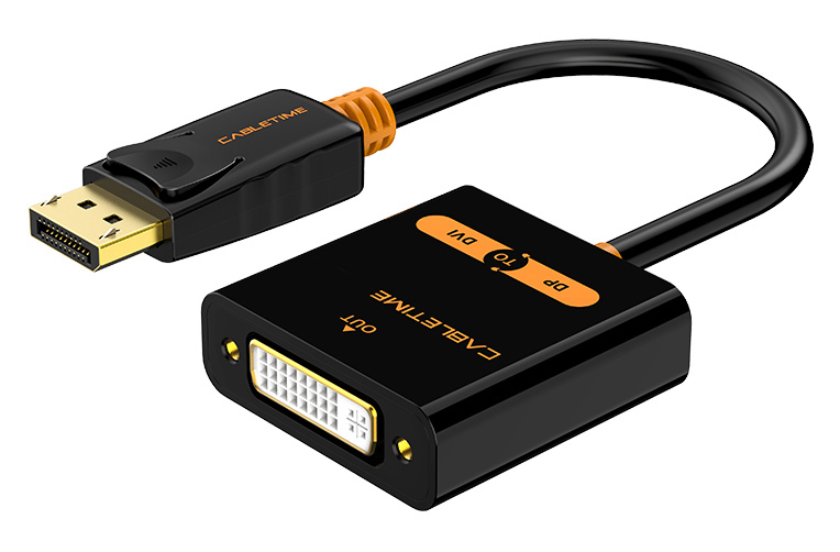 5210131039007.jpg CABLETIME αντάπτορας DisplayPort σε DVI CT-02G, 1080p, μαύρος