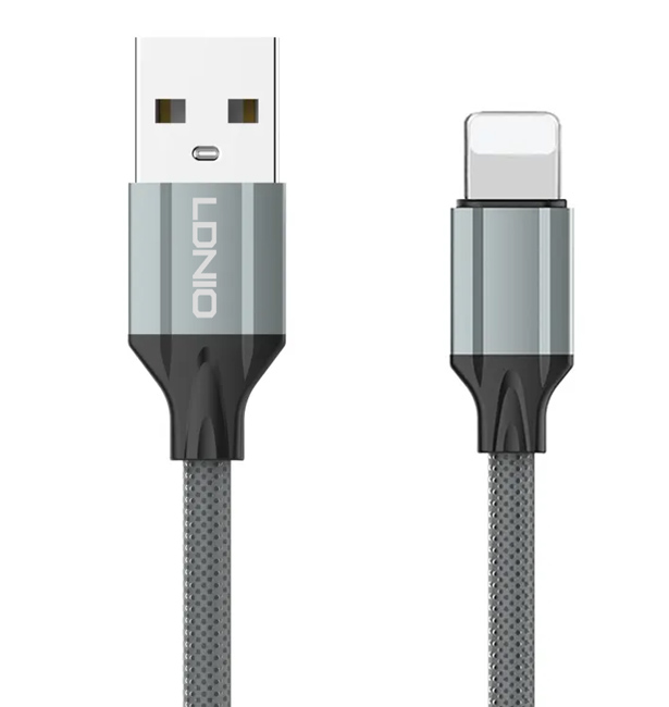 5210131073483.jpg LDNIO καλώδιο Lightning σε USB LS442, 2.4A, 2m, γκρι