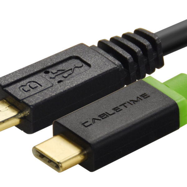 CABLETIME καλώδιο USB-C σε micro USB CT-U32-CMMCBG, 2A, 480Mbps, 1m, μαύρο