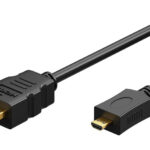 GOOBAY καλώδιο micro HDMI σε HDMI 53784 με Ethernet, 4K/60Hz, 1.5m, μαύρο