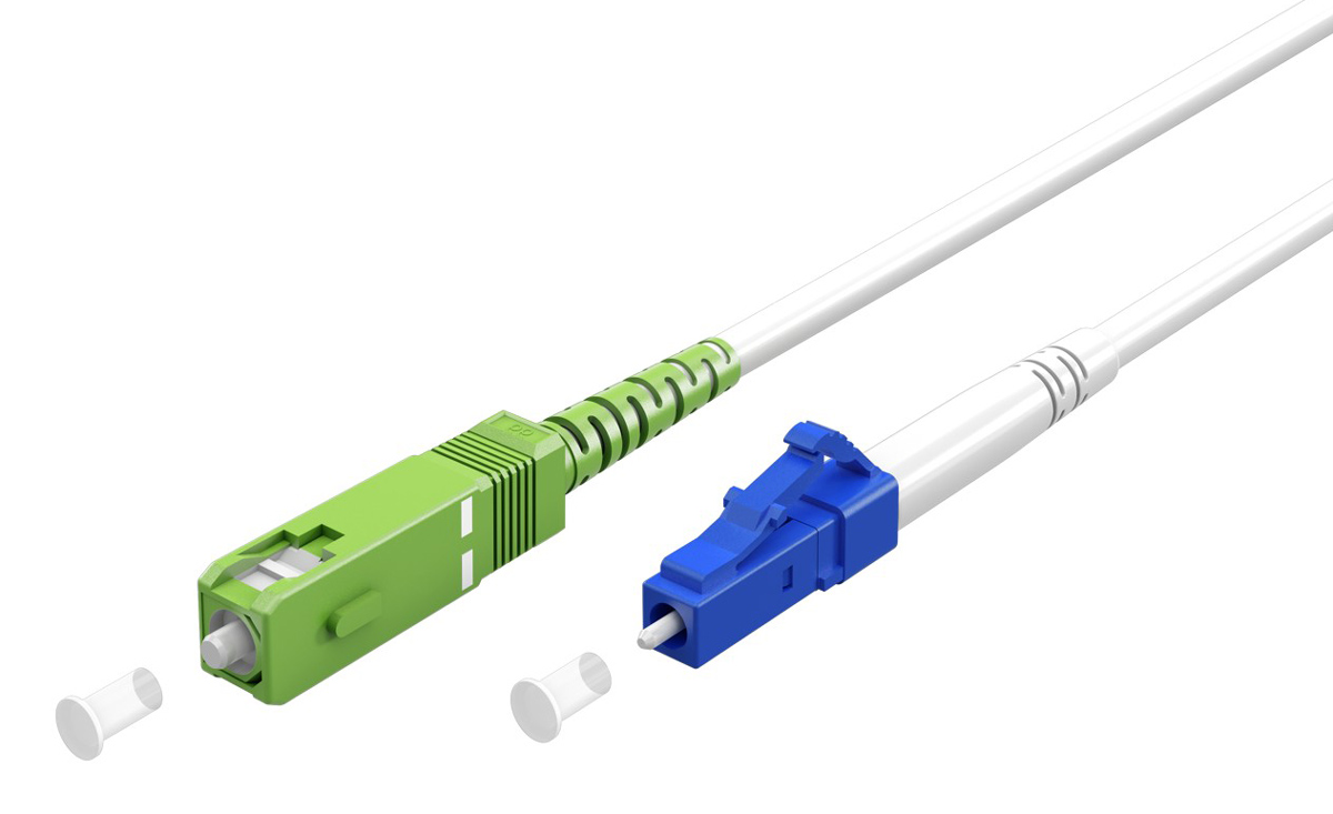 59609.jpg GOOBAY καλώδιο οπτικής ίνας SC-APC σε LC-UPC 59609, Singlemode OS2, 2m, λευκό
