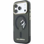 Θήκη PC/TPU Karl Lagerfeld Magsafe Apple iPhone 18 Pro Max/ 17 Pro Max IML Peekaboo Print & Metal Frame Choupette Μαύρο