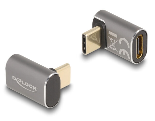 DELOCK αντάπτορας USB-C 60054, αρσενικό σε θηλυκό, 100W, 40Gbps, γκρι