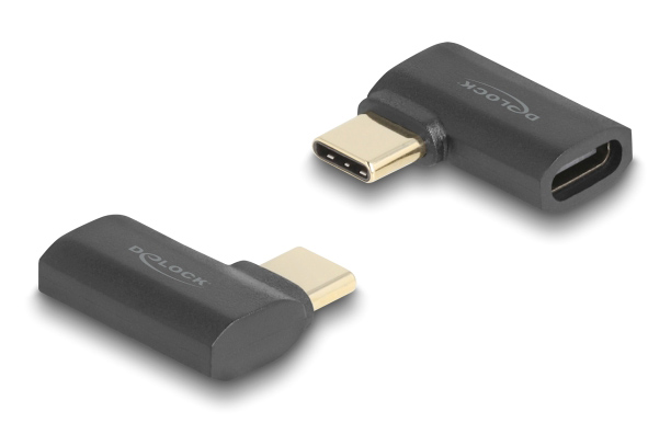60245.jpg DELOCK αντάπτορας USB-C 60245, αρσενικό σε θηλυκό, 240W, 40Gbps, μαύρος