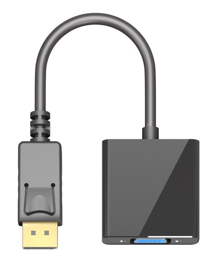 60606.jpg GOOBAY καλώδιο DisplayPort σε VGA 60606, 1080p, 0.15m, μαύρο