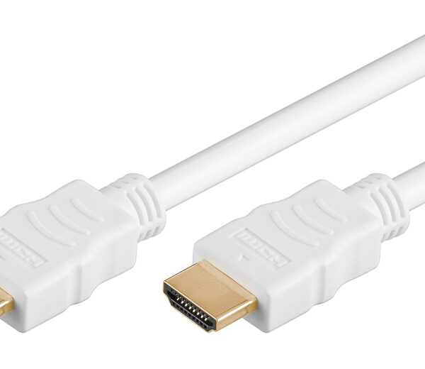GOOBAY καλώδιο HDMI 2.0 61018 με Ethernet, 4K/60Hz, 18 Gbps, 1m, λευκό