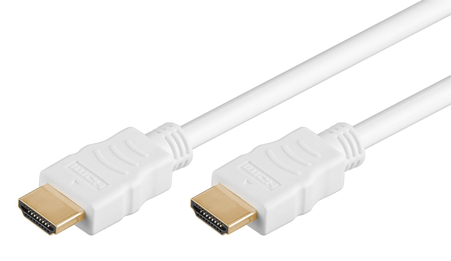 61018.jpg GOOBAY καλώδιο HDMI 2.0 61018 με Ethernet, 4K/60Hz, 18 Gbps, 1m, λευκό