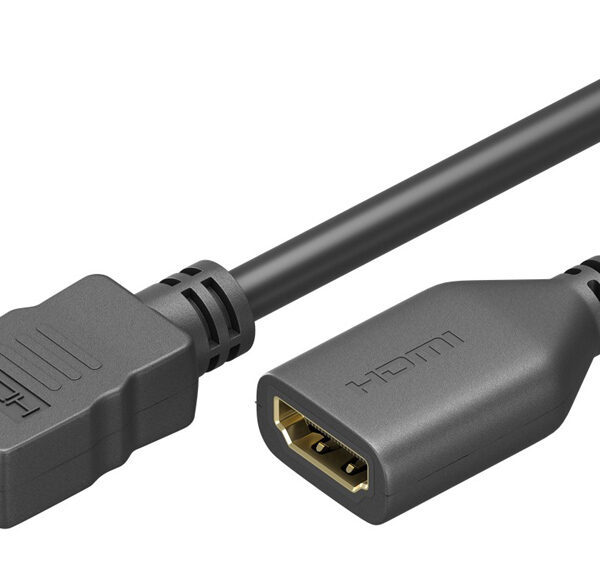 GOOBAY καλώδιο προέκτασης HDMI 61309 Ethernet, 4K/60Hz 18Gbps, 2m, μαύρο