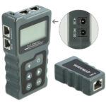 DELOCK tester καλωδίων με οθόνη 63110, RJ45, PoE, DC, γκρι