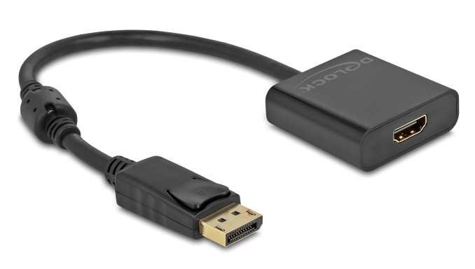 63585.jpg DELOCK αντάπτορας DisplayPort σε HDMI 63585, 4K/30Hz, active, μαύρος