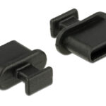 DELOCK κάλυμμα προστασίας για θύρα USB-C 64013 με λαβή, μαύρο, 10τμχ