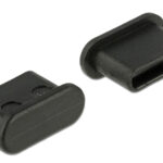 DELOCK κάλυμμα προστασίας για θύρα USB-C 64014, μαύρο, 10τμχ
