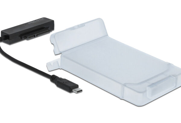 DELOCK αντάπτορας USB-C σε SATA 64084 με θήκη για 2.5" HDD/SSD, 6Gbps