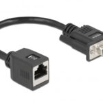 DELOCK αντάπτορας από serial DB9 RS-232 σε RJ45, μαύρος