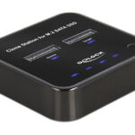 DELOCK docking station για M.2 SATA SSD 64178, 2 θέσεων, 6Gbps, clone function, μαύρο