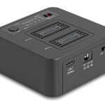 DELOCK docking station για M.2 NVMe SSD 64300, 2 θέσεων, 20Gbps, clone/erase function, μαύρο