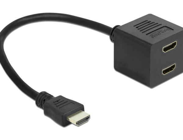DELOCK HDMI splitter 65226 με Ethernet, 2 σε 1, 1080p, μαύρο