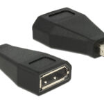 DELOCK αντάπτορας mini DisplayPort σε DisplayPort 65238, 4K/60Hz, μαύρος