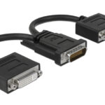 DELOCK αντάπτορας DMS-59 σε 2x DVI 65281, 20cm, μαύρος