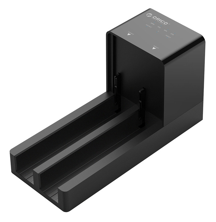 6528US3-C-EU-BK-BP.jpg ORICO docking station για 2.5" ή 3.5" SATA HDD/SSD 6528US3-C, 2 θέσεων, 5Gbps, clone function, μαύρο