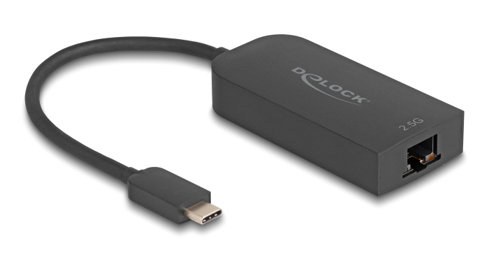 66046.jpg DELOCK αντάπτορας δικτύου 66046, USB-C, 2.5Gbps Ethernet, μαύρος