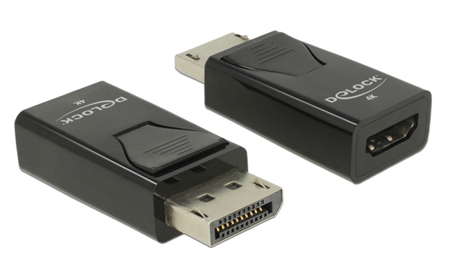 66234.jpg DELOCK αντάπτορας DisplayPort σε HDMI 66234, 4K/30Hz, Passive, μαύρος