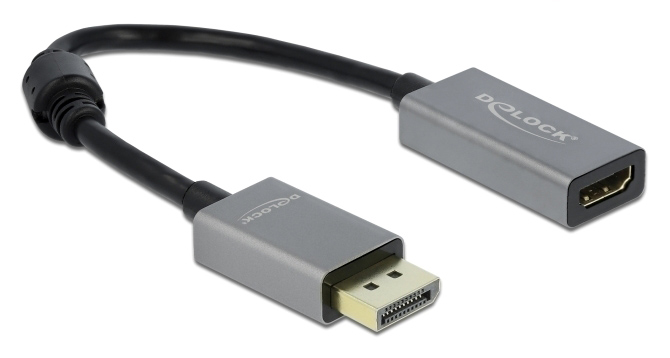 66436.jpg DELOCK αντάπτορας DisplayPort 1.4 σε HDMI 66436, 4K/60Hz, active, γκρι